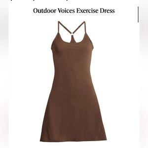 Outdoor Voices Chocolate Brown Active Dress - Size L like new